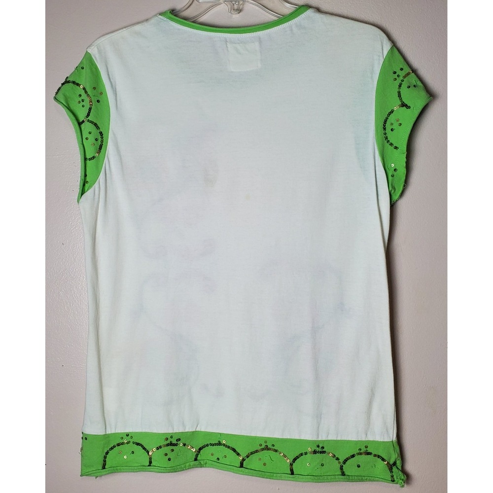 Double D Ranch Beaded Sequined Embroidered Short Sleeve‎ Medium Floral Shirt - Picture 2 of 12